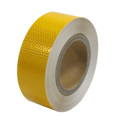 Banda reflectorizanta adeziva tip fagure galbena rola 5cm x 25m