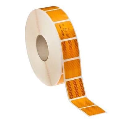 Banda reflectorizanta adeziva intrerupta pentru prelate - GALBENA (5cm x 45m)