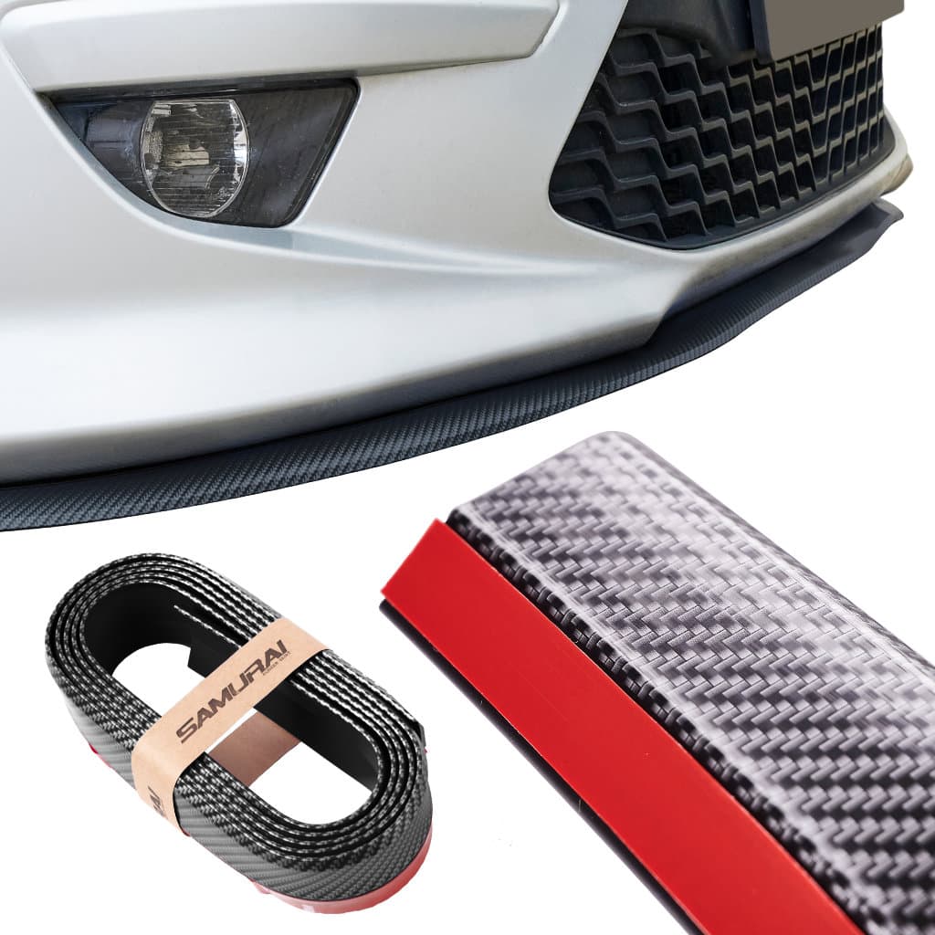 Protectie spoiler bara fata/spate din cauciuc, culoare CARBON Negru — imagine 2