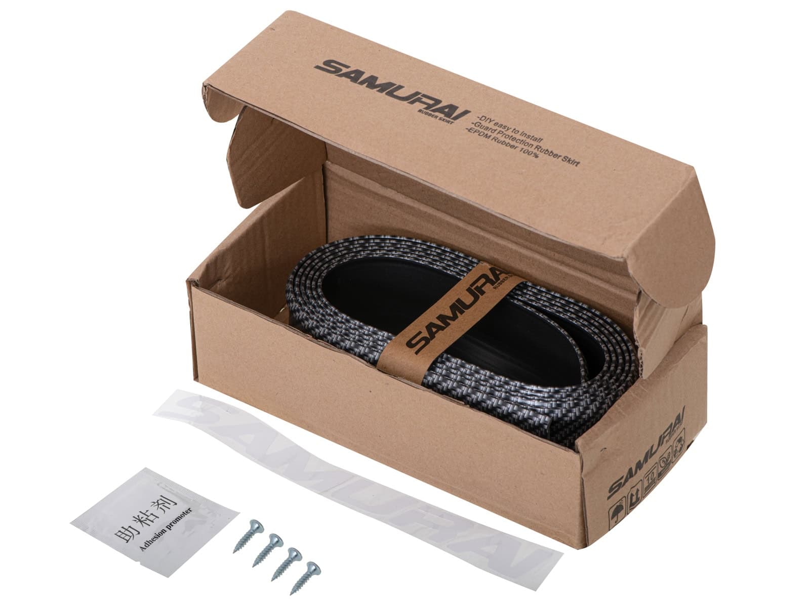 Protectie spoiler bara fata/spate din cauciuc, culoare CARBON Negru — imagine 4