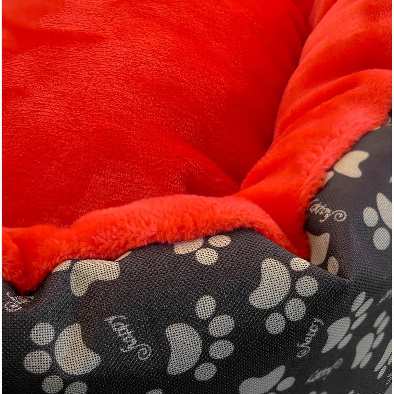 Culcus moale cu perna pentru caine/pisica roz 50 cm — imagine 1