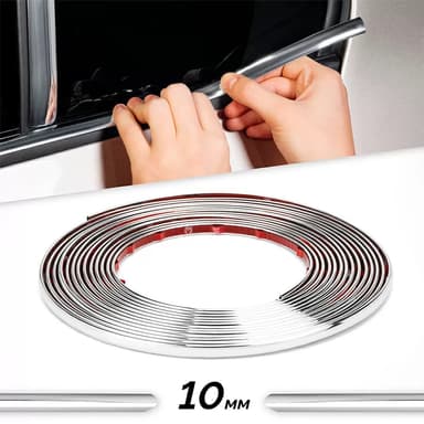Rola Ornament autoadeziv 10mm x 15m Crom SILVER