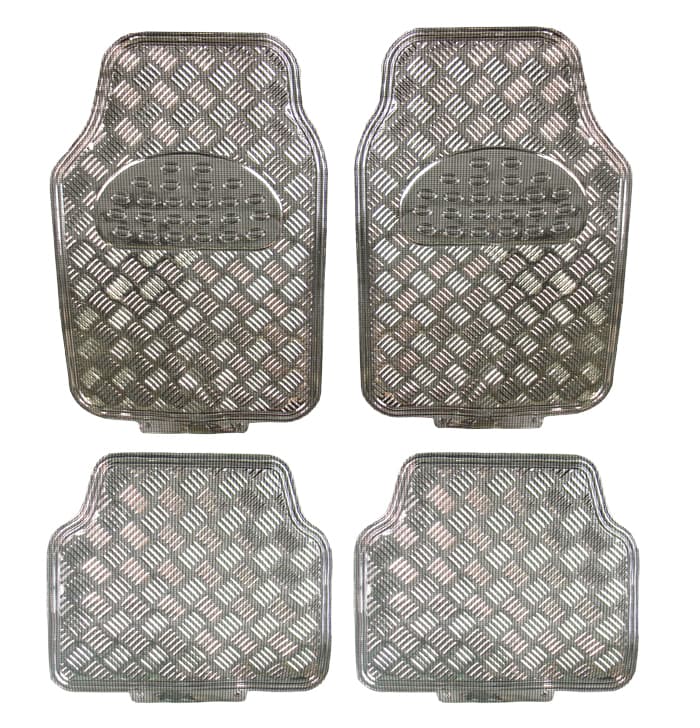 Covorase Auto Universale Model Diamond Culoare Crom Carbon — imagine 1