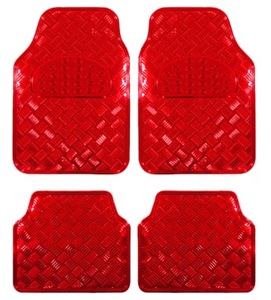 Covorase Auto Universale Model Diamond Culoare Crom Rosu