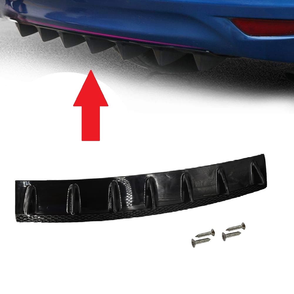 Ornament Spoiler Tuning cu 7 aripioare, Negru — imagine 1