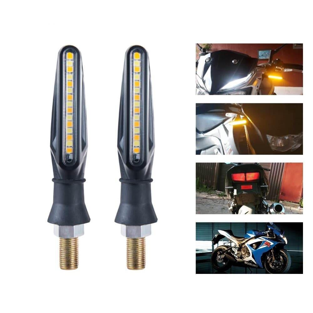 Set de lampi semnalizare moto secventiala cu 2 functii pozitie si semnalizare 12V — imagine 4