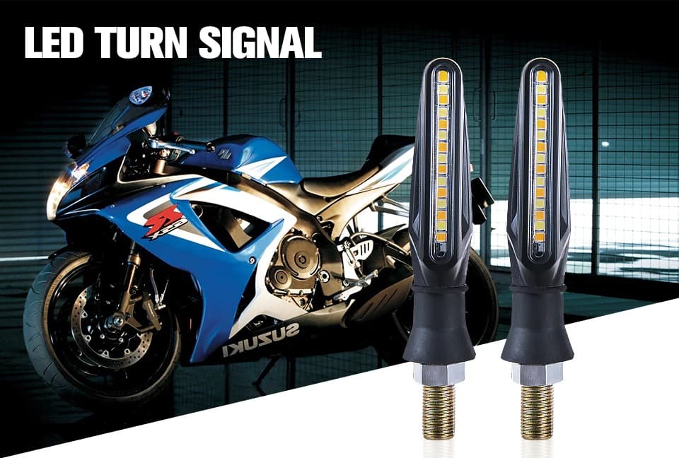Set de lampi semnalizare moto secventiala cu 2 functii pozitie si semnalizare 12V — imagine 5