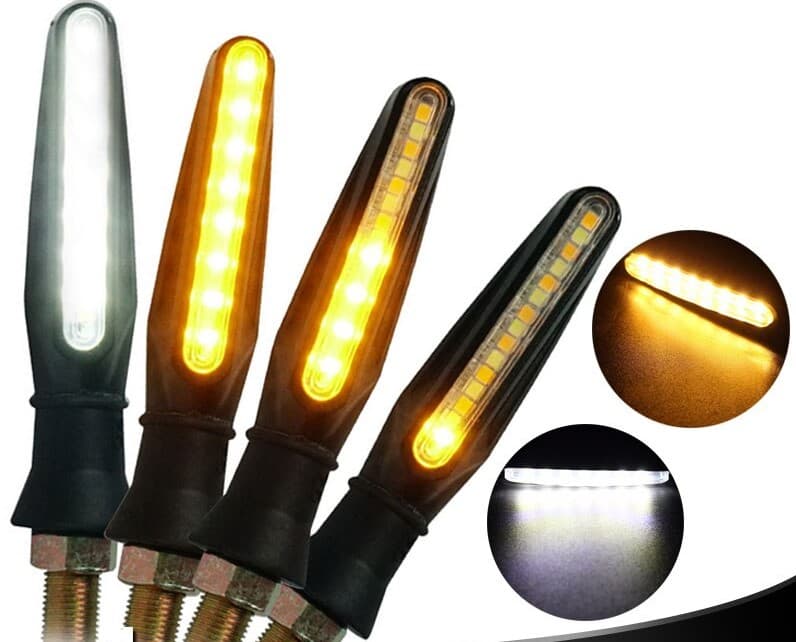 Set de lampi semnalizare moto secventiala cu 2 functii pozitie si semnalizare 12V — imagine 6