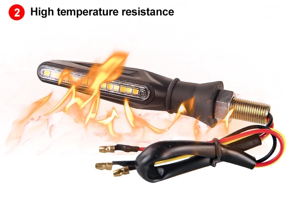 Set de lampi semnalizare moto secventiala cu 2 functii pozitie si semnalizare 12V — imagine 10