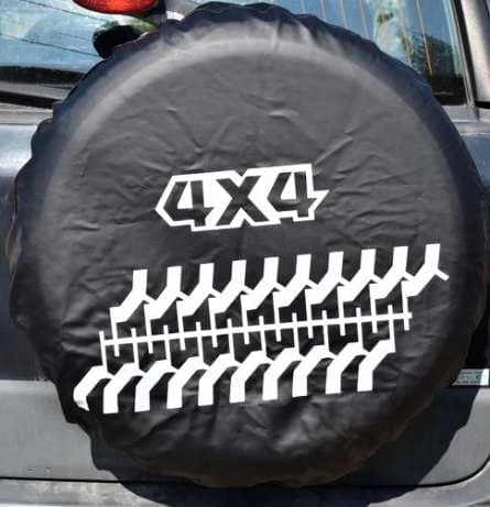 Husa roata de rezerva imitatie piele neagra pentru autovehicule de teren, marime 16 inch — imagine 2