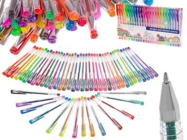 Set de pixuri cu gel multicolor cu sclipici