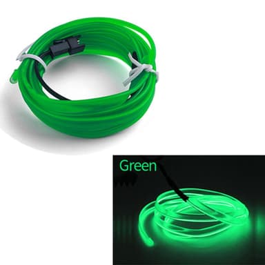 Fir Neon Auto EL Wire Verde 2M 12V cu droser inclus