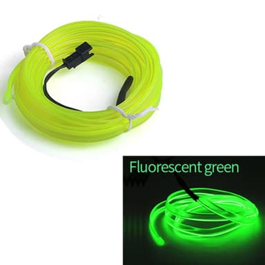 Fir Neon Auto EL Wire Verde Fluorescent 5M 12V cu droser