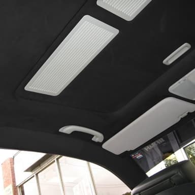 Material reconditionare plafon auto cu spate buretat, Negru, 2m x 1.5m