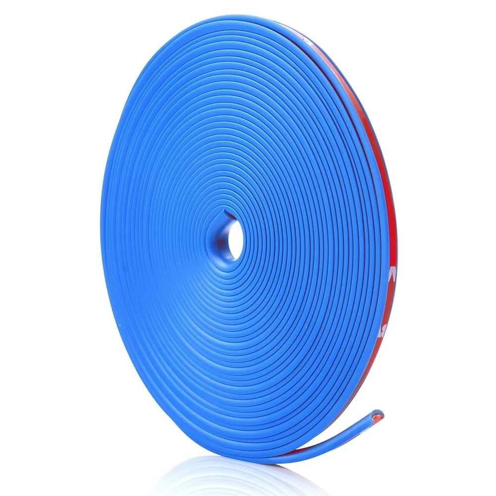 Inele de protectie si decor jante adezive plastic flexibil albastru — imagine 1