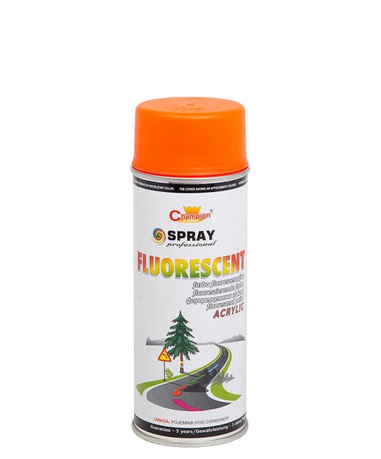Spray Vopsea Fluorescent Champion Color 400ml Portocaliu — imagine 1