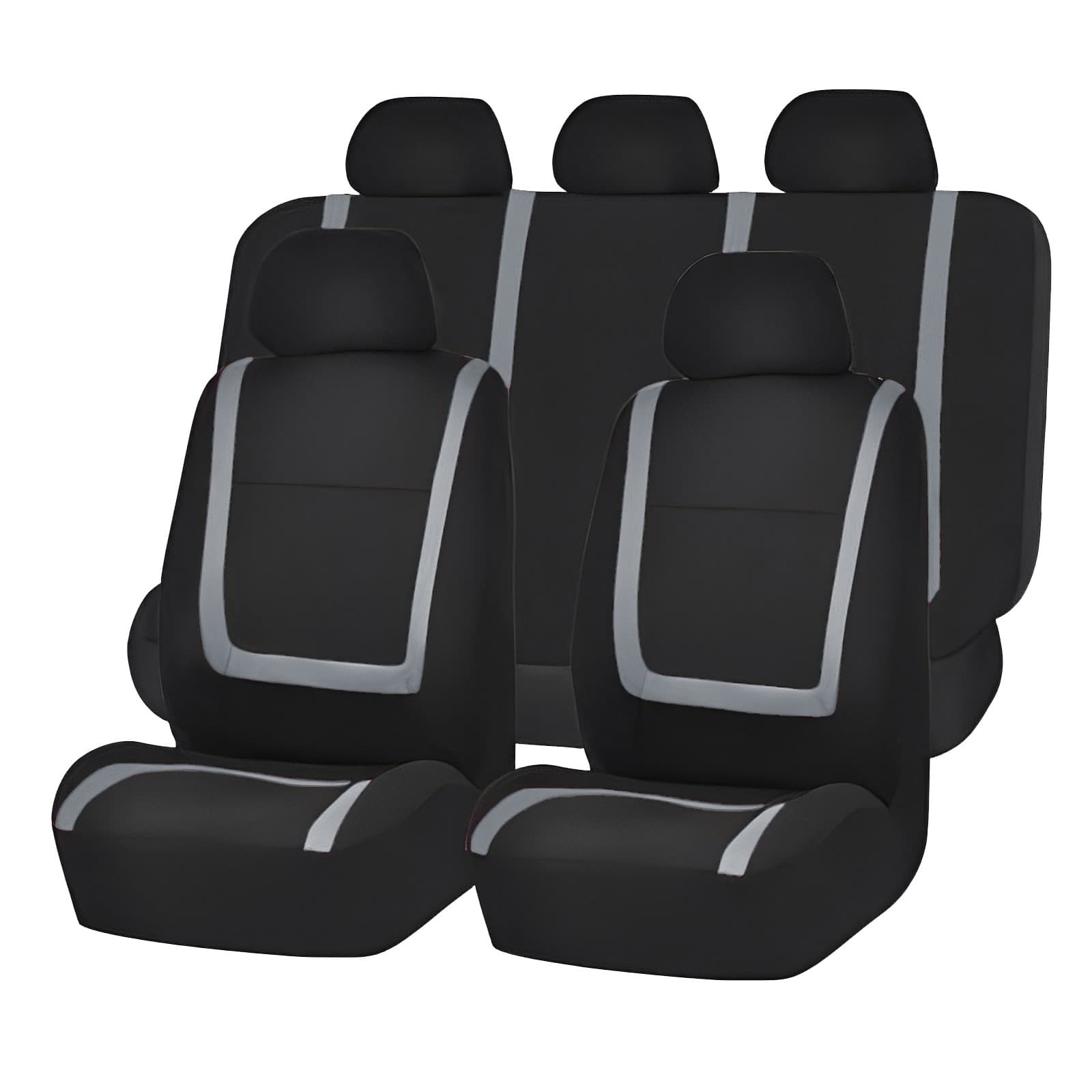 Set huse scaun auto universale 9 piese model GREY LINE — imagine 1