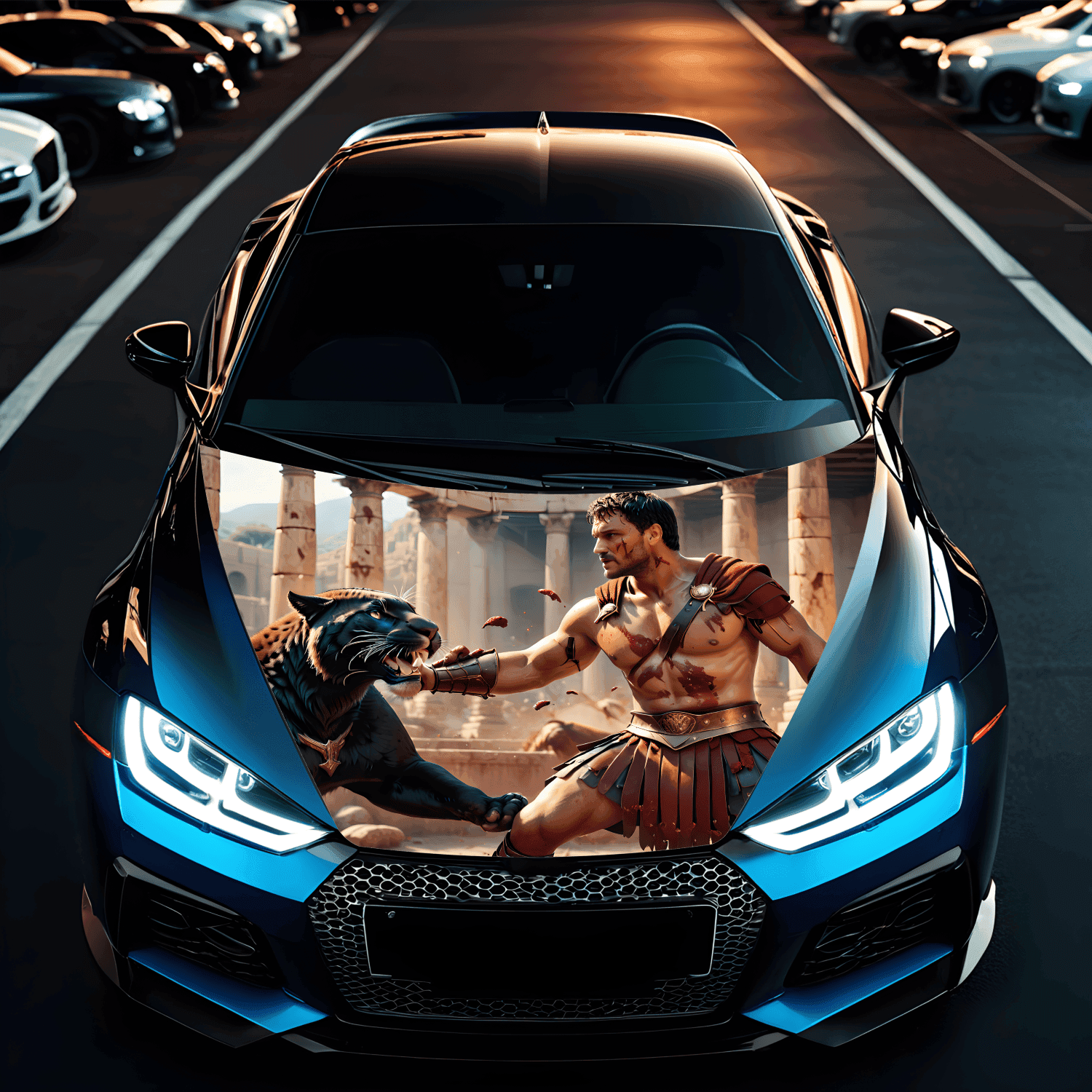 Folie Capota Auto Hood Art OraFol Marime S (150 x 110cm) — imagine 1