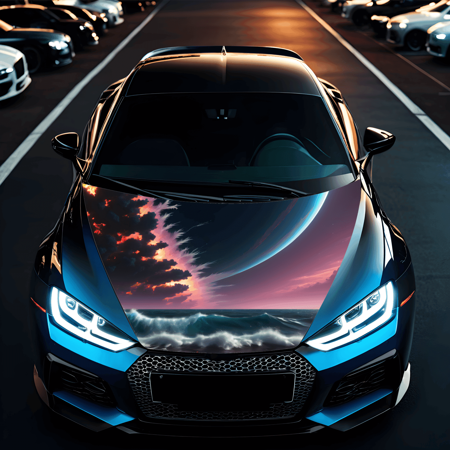Folie OraFol Capota Auto Hood Art rezistenta la exterior, marime S (150 x 110cm) — imagine 1