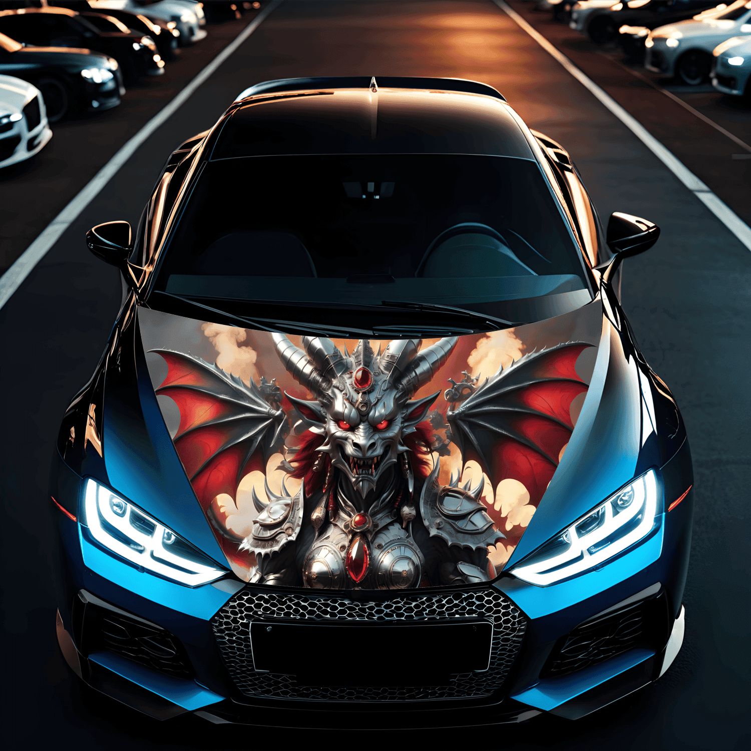 Folie Capota Auto Hood Art Marime S 150 x 110cm — imagine 1