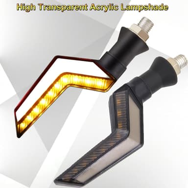 Set de lampi semnalizare moto BUMERANG cu 2 functii, pozitie si semnalizare, tensiune 12V