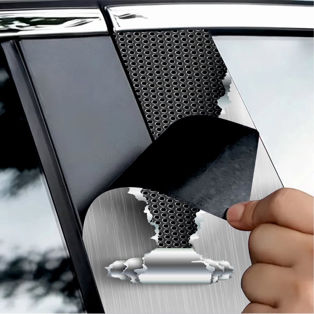 Set de stickere decorative pentru stalpii usilor auto, print autoadeziv, dimensiune 2 buc x 50 x 22 cm — imagine 2