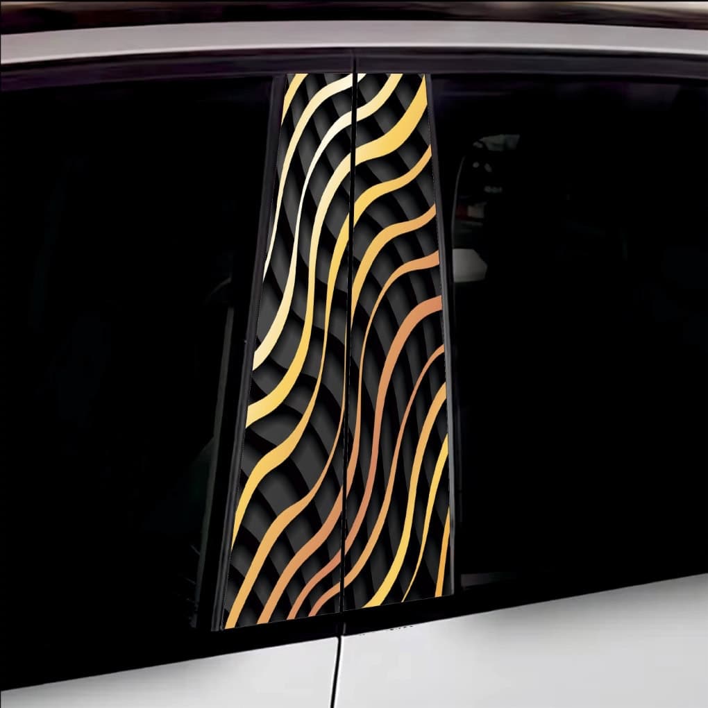 Set de stickere decorative pentru stalpii usilor autoturism, print EcoSolvent Outdoor — imagine 1