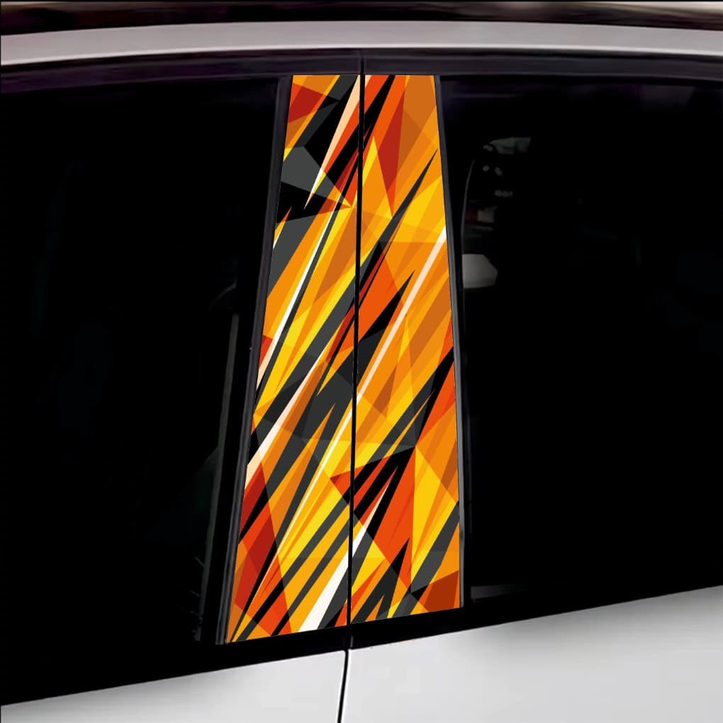 Stickere decorative set 2 pentru stalpii usilor autoturism — imagine 1