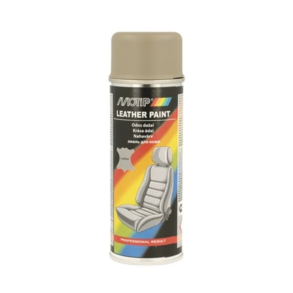 Spray vopsea pentru reconditionare tapiterie din piele MOTIP 200 ml Bej Inchis — imagine 1