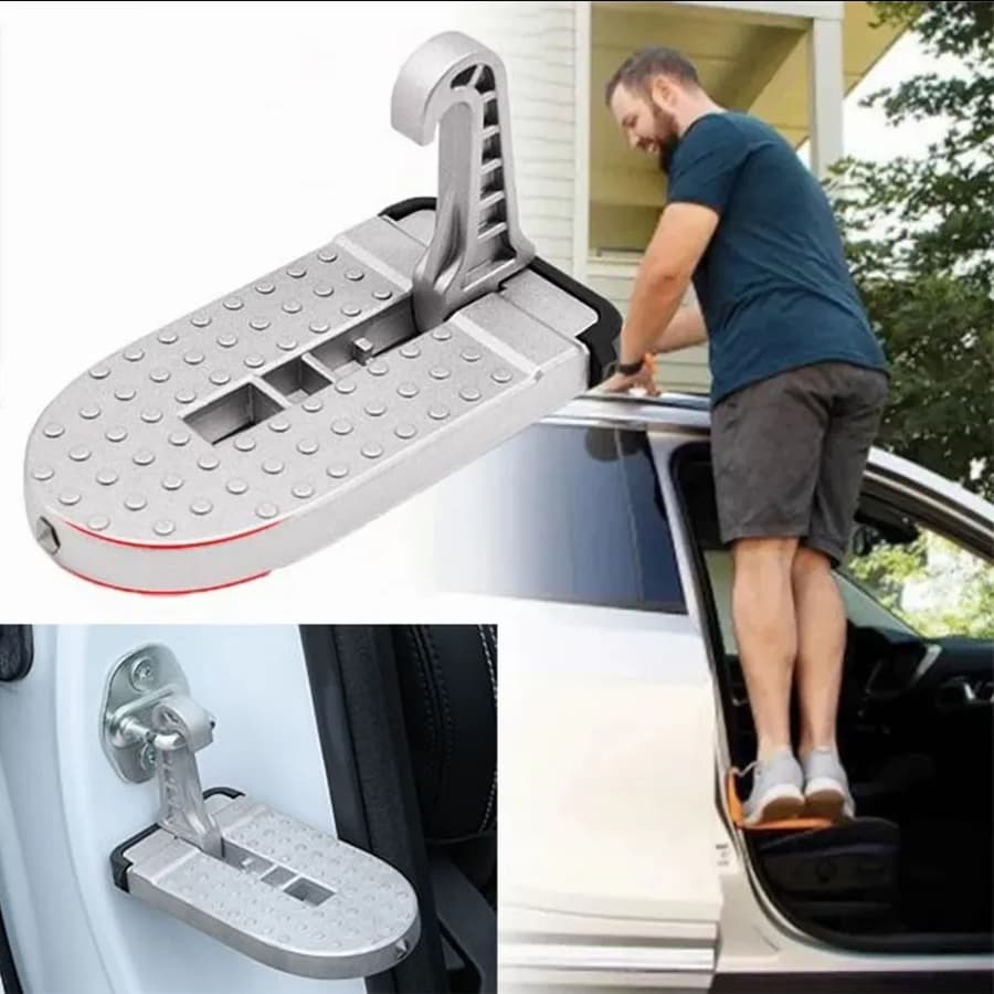 Treapta pliabila pentru autoturism cu ciocan pentru spargerea geamului — imagine 1