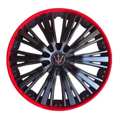 Set capace roti VELAR Pulse Red, design Sport, ABS, universal, R15
