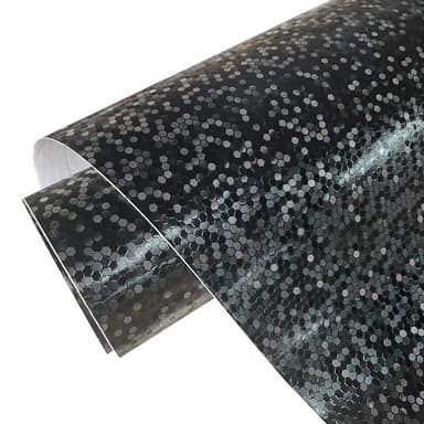 Folie auto decorativa Premium Honeycomb Black, model hexagonal 3D, 150 x 100cm