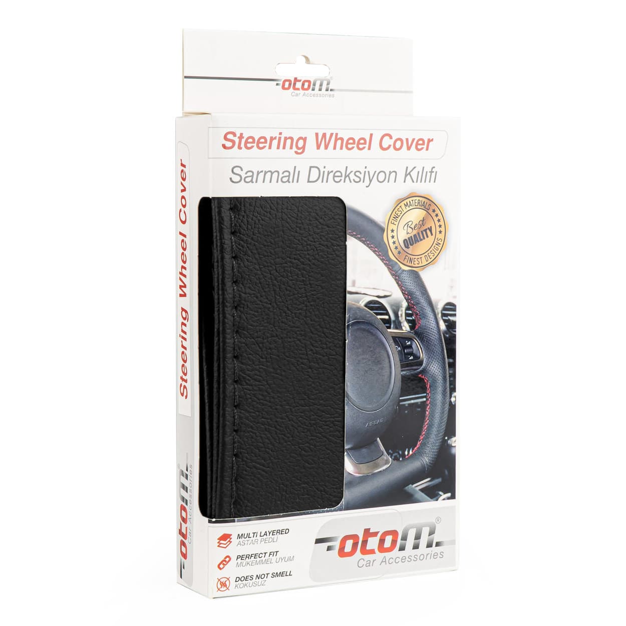 Husa volan OTOM din Piele Ecologica diametru 37-39 cm — imagine 1
