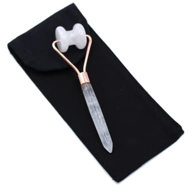 Roller de masaj Gemstone Jawline Rock Quartz