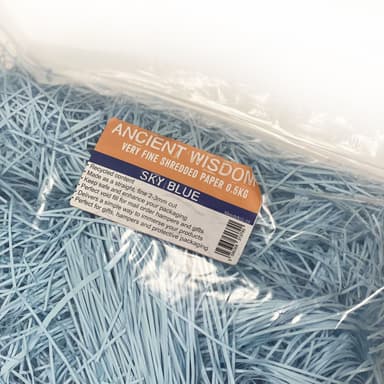 Material de ambalaj, Paper Shredded Very Fine Sky Blue 0.5KG
