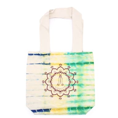 Baga in bumbac cu tipul tie-dye Namaste Hands, manec natural