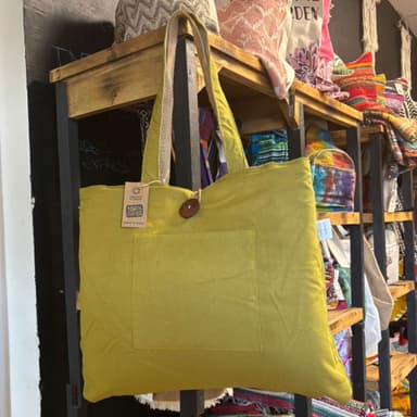 Sac mare reversibil Jute & Cotton - Pistachio