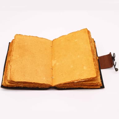 Notebook Leather Lotus Mandala Deckle-edge