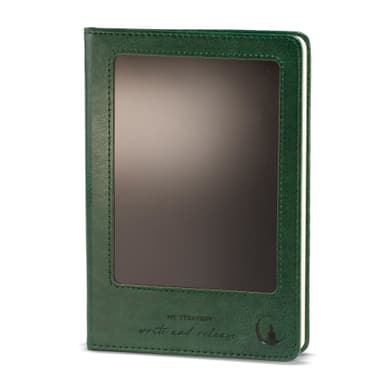 Notebook A5 Intention cu Ecran LCD Curabil Efect Piele Verde 80 Pagini