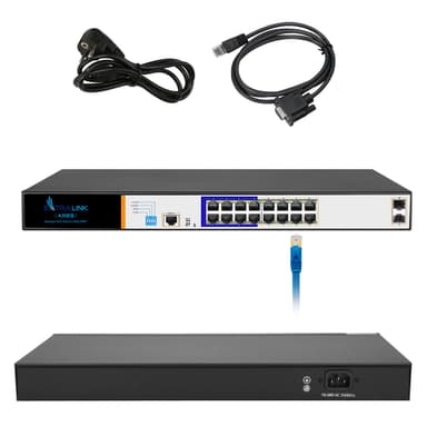 Switch PoE Managed Extralink ARES 16x Gigabit PoE/PoE+ 2x SFP 150W