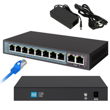 Switch PoE Extralink CERES 8x 100Mb/s PoE/PoE+ 2x Uplink 100Mb/s 96W