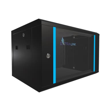 Rack cabinet montat pe perete 6U 600x450 Negru Extralink