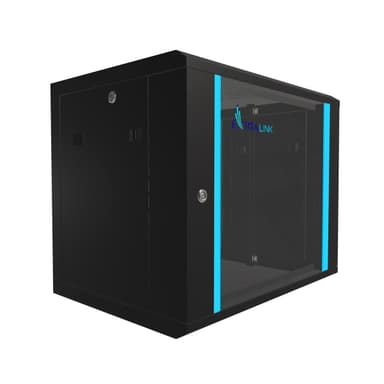 Rack Cabinet Wall Mounted 9U 600x450 Extralink Negru