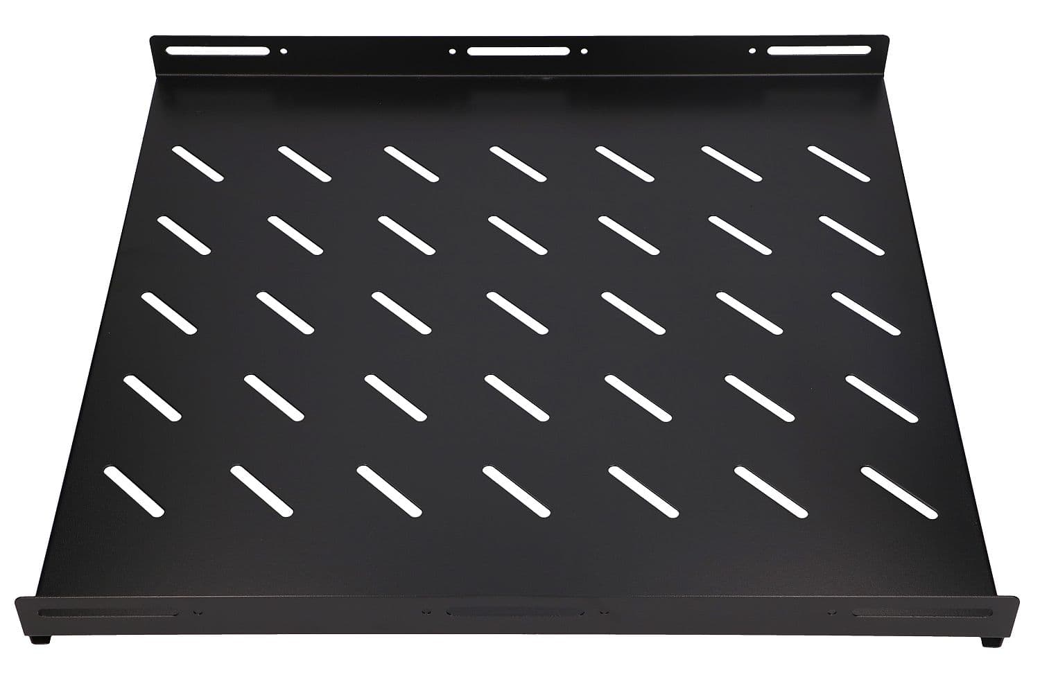 Extralink 1U 500mm Raftă Neagră, 19", 502 x 472mm, Montaj Spot pentru Rack-uri Profunde de 800mm — imagine 1