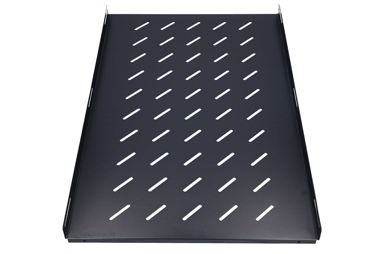 Raft Extralink 1U 750mm Negru, 19", 752 x 472mm, Montaj prin punct, pentru Rack-uri cu adâncime de 1000mm — imagine 1