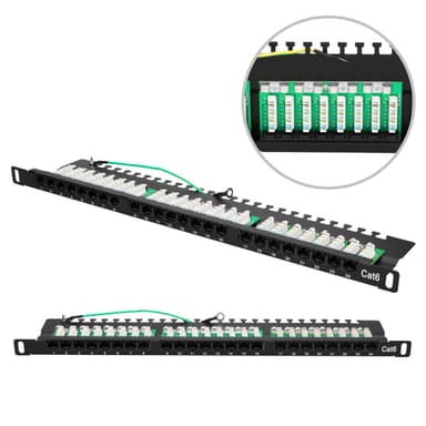 Panou de conectare CAT6 UTP 24 Porturi 0.5U Extralink