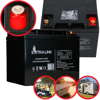 Bateria Extralink AGM 12V 40Ah Maintenance-Free