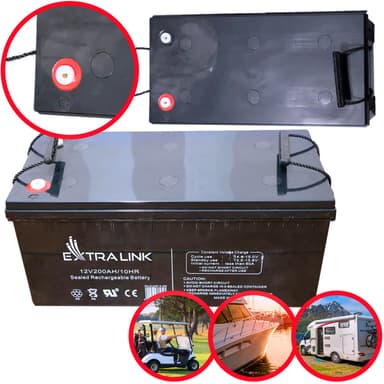 Baterie AGM 12V 200Ah, Extralink, Fara intretineri