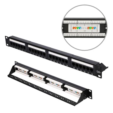 Patch Panel CAT5E UTP V2 24 Porti 1U Extralink