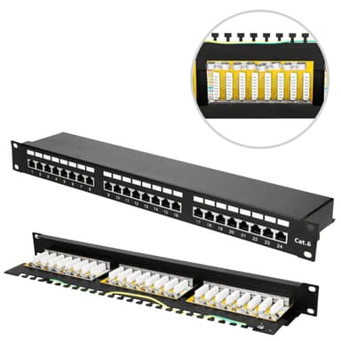 Patch Panel Extralink CAT6 STP 24 Ports